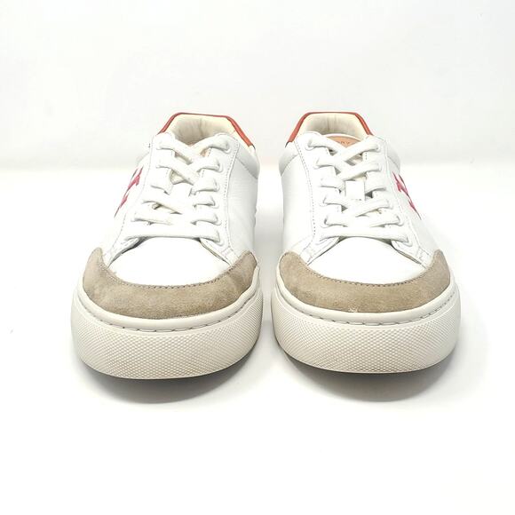 Tory Burch Andrea Color Block Court Sneaker Snow White Seashell Pink Size US 8 - Picture 6 of 10